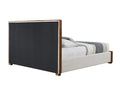 Kaleea Eastern King Bed, Light Gray Chenille & Walnut Finish Bd02467Ek Light Gray Chenille