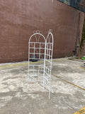 1Set 2pcs Metal Garden Trellis for Climbing Plants cream white-iron