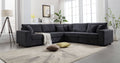 Oversized Length117.2''*Width 117.2'' Modular Sectional Sofa Couches Set ,Corduroy Upholstered Deep Seat Comfy Sofa For Living Room,Dark Gray Dark Gray Light Brown Polyester Wood Primary Living Space Medium Soft Cushion Back Modern Square Arms Wood 5