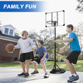 Portable Basketball Hoop Adjustable 7.5Ft 9.2Ft With 32 Inch Backboard For Youth Adults Indoor Outdoor Basketball Goal White Black White Iron