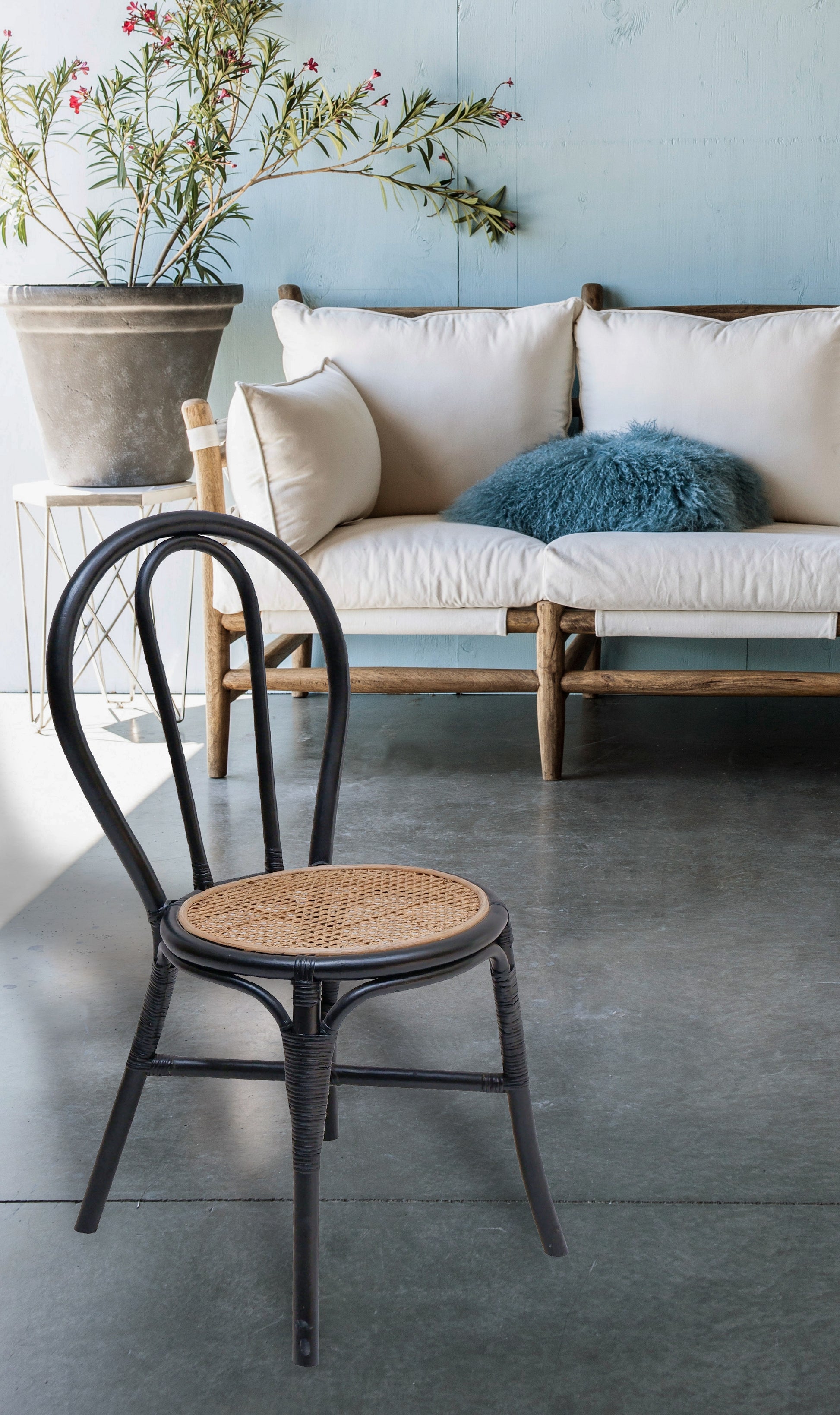 Set Of 2, 15.5X20.5X35.5" Black Rattan Dining Chair Black Multi Primary Living Space Rattan