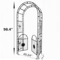 Metal Garden Arch With Doors Garden Arbor Trellis Climbing Plants Support Arch Outdoor Arch Wedding Arch Party Events Archway Black Black Iron