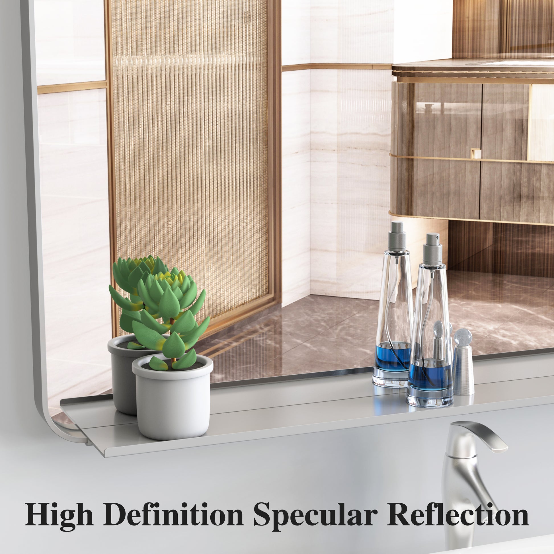 Oversized Bathroom Mirror With Removable Tray Wall Mount Mirror,Vertical Horizontal Hanging Aluminum Framed Wall Mirror Full Length Mirror,Full Body Mirror For Bedroom Living Room,Silver,72X48 Inches Silver Aluminium