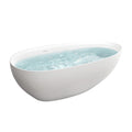 71 In. Solid Surface Freestanding Soaking Bathtub