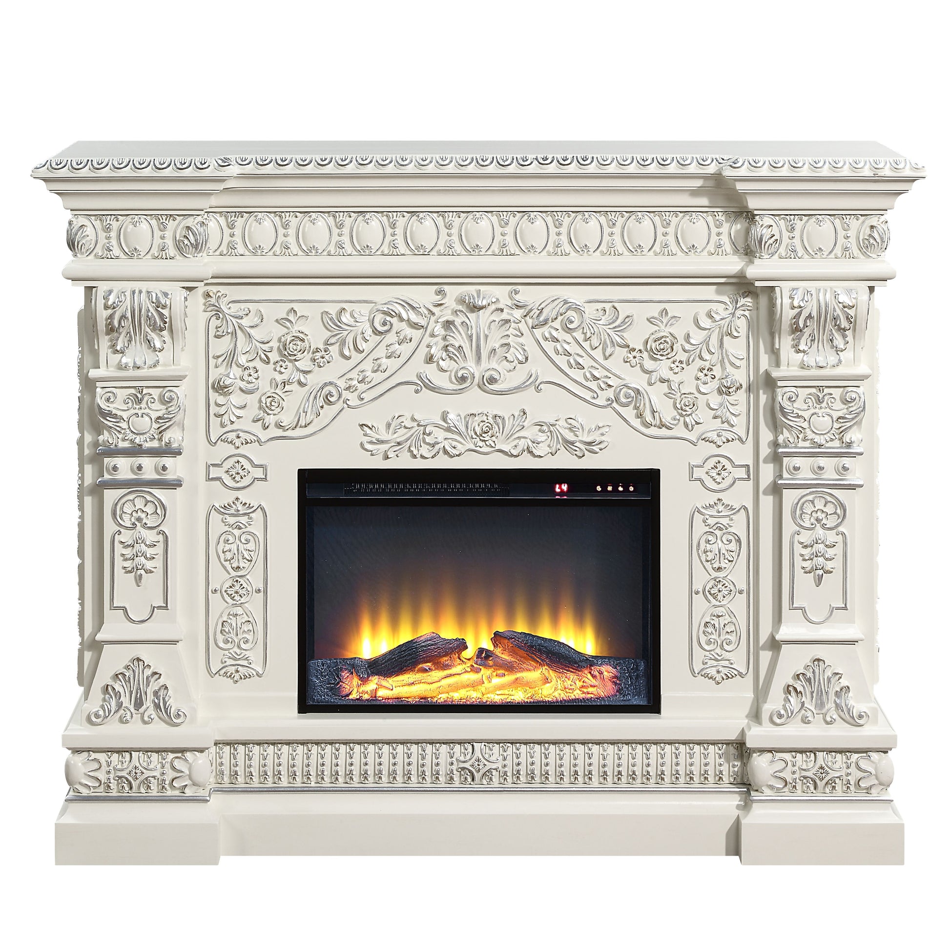 Vanaheim Fireplace Antique White Finish Ac01617 Antique White Mdf