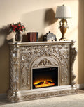 Danae Fireplace Antique Silver & Gold Finish Ac01618 Gold Mdf