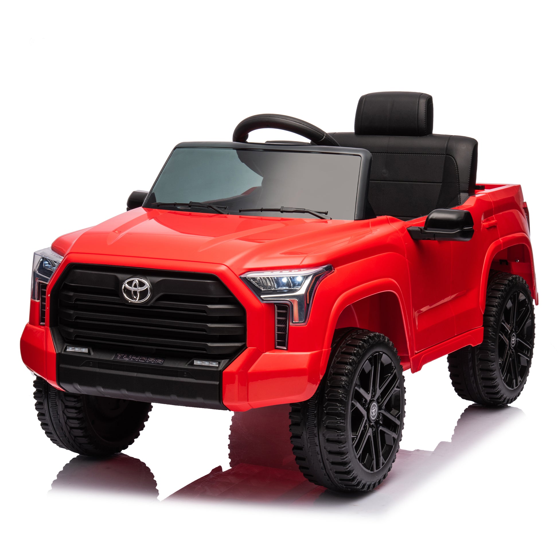 Officially Licensed Toyota Tundra Pickup,Electric Pickup Car Ride On For Kid, 12V Electric Ride On Toy,2.4G W Parents Remote Control,Electric Car For Kids,Three Speed Adjustable,Power Display Red Plastic