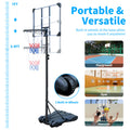 Basketball Hoop Portable Basketball Goal For Indoor Outdoor Basketball Stand 5.6 7 Ft Adjustable 32 In Backboard With Wheels Balls Sports Black White Wear Resistant Gym Pc