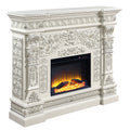 Vanaheim Fireplace Antique White Finish Ac01617 Antique White Mdf