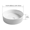 Ceramic Circular Vessel Bathroom Sink Art Sink Baa0014012Oo White Line Bathroom Ceramic