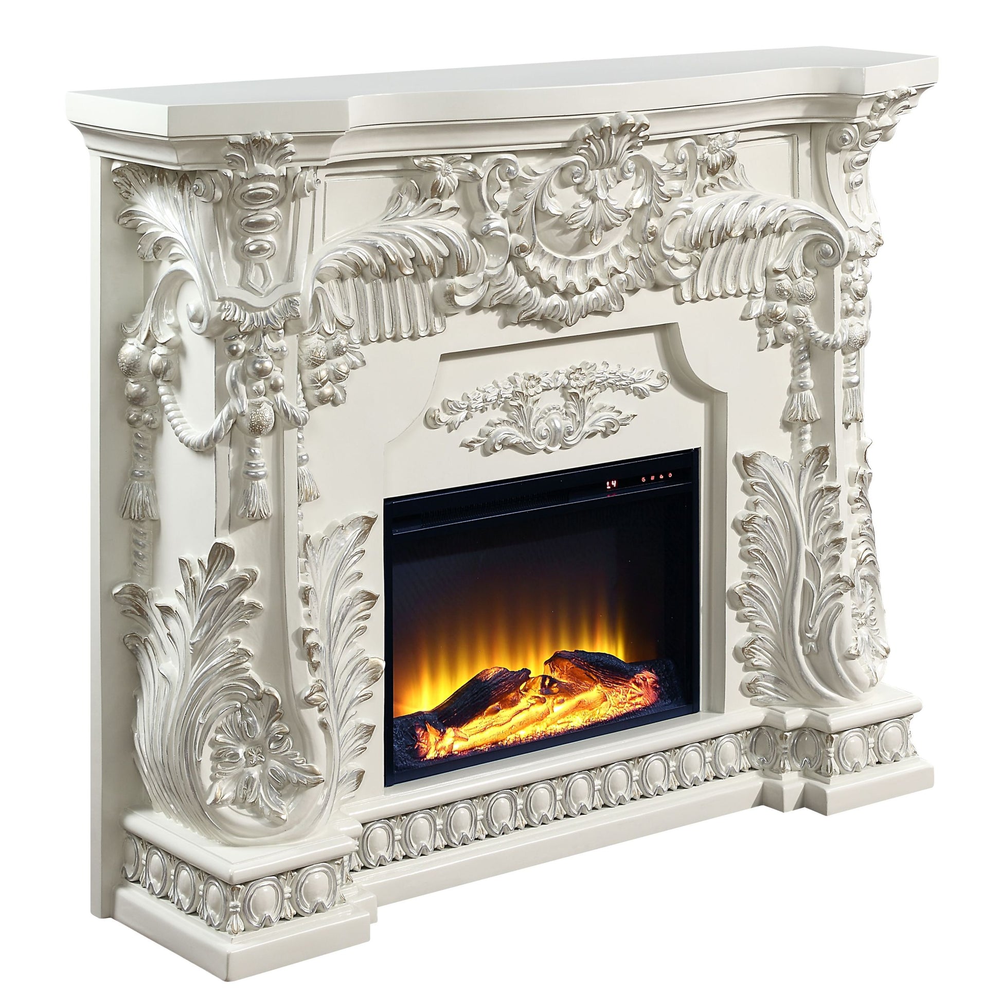 Adara Fireplace Antique White Finish Ac01620 Antique White Mdf