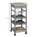 Mobile Rolling Kitchen Island Trolley Serving