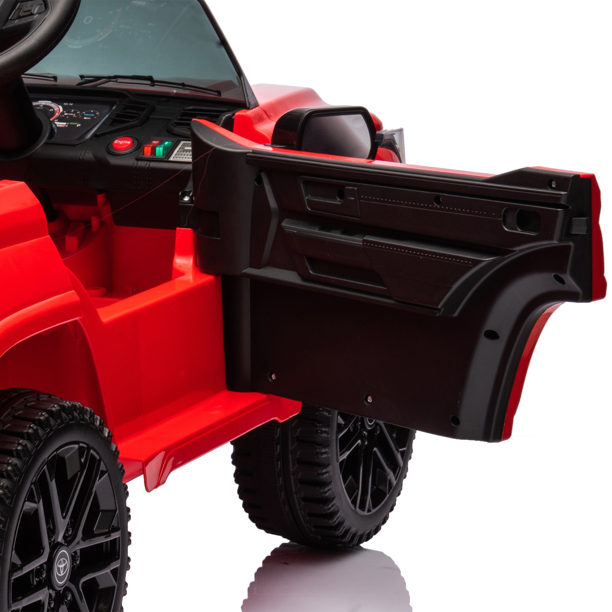Officially Licensed Toyota Tundra Pickup,Electric Pickup Car Ride On For Kid, 12V Electric Ride On Toy,2.4G W Parents Remote Control,Electric Car For Kids,Three Speed Adjustable,Power Display Red Plastic