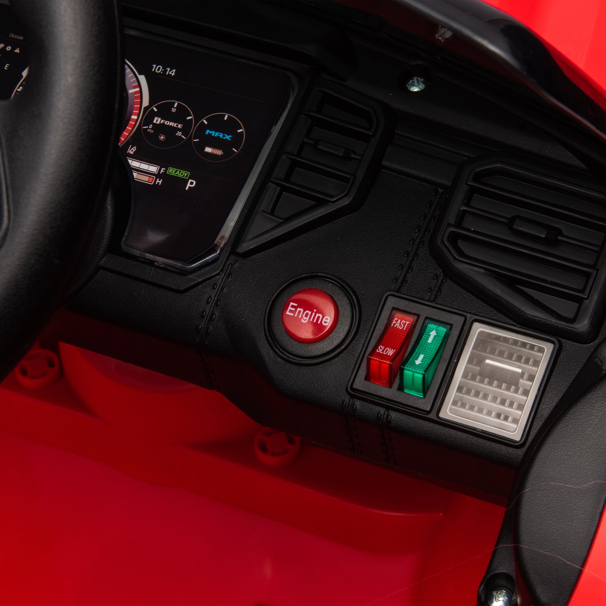 Officially Licensed Toyota Tundra Pickup,Electric Pickup Car Ride On For Kid, 12V Electric Ride On Toy,2.4G W Parents Remote Control,Electric Car For Kids,Three Speed Adjustable,Power Display Red Plastic