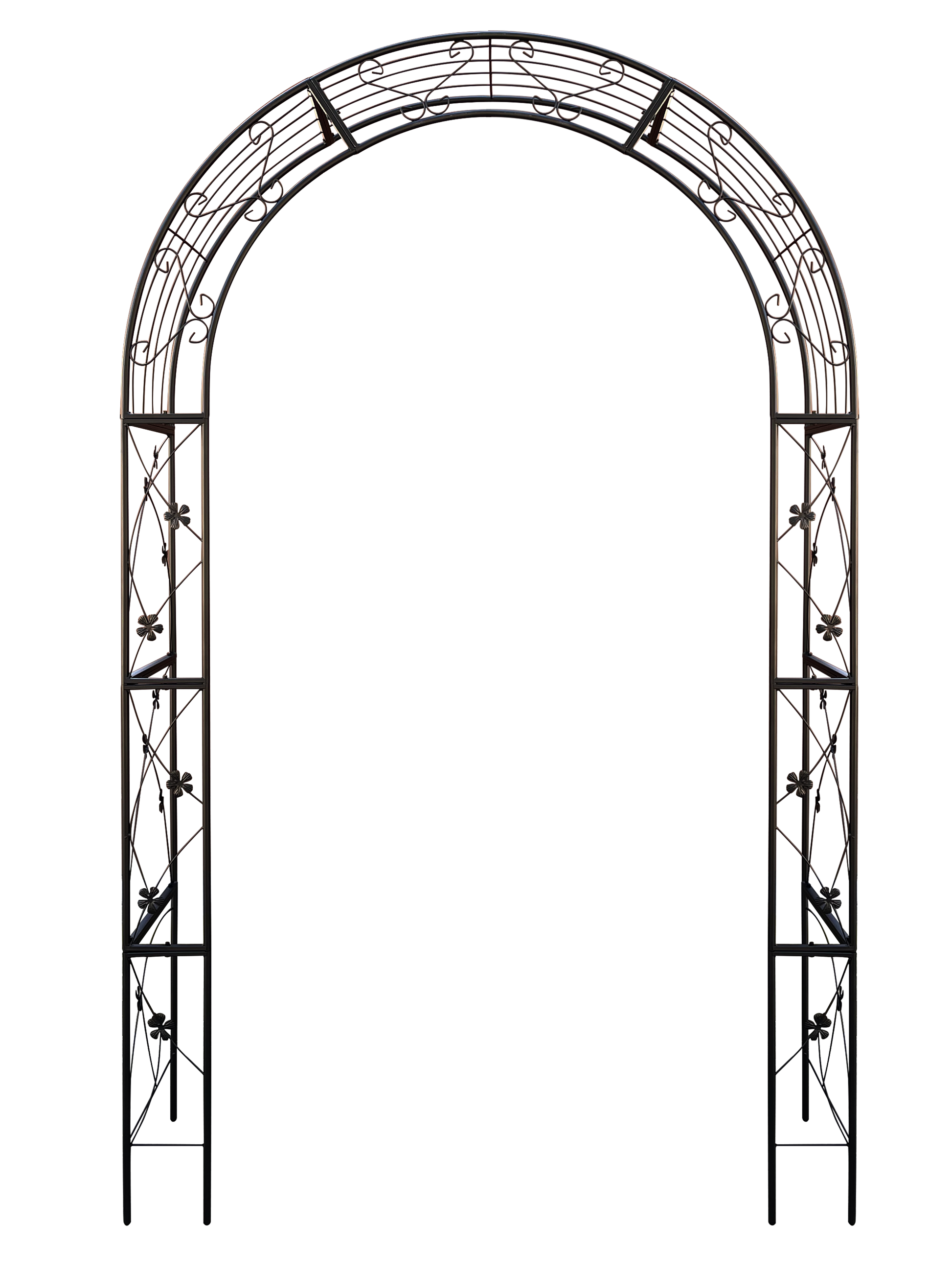 Metal Garden Arch Garden Arbor Trellis Climbing Plants Support Arch Outdoor Arch Wedding Arch Party Events Archway Black Black Iron