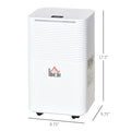 1260 Sq. Ft Portable Electric Dehumidifiers With 3 Color Lights, Led Display, Quiet Dehumidifier For Basements, Bedroom, Bathroom, Closet, Rv, 21Pt Day, White White Abs