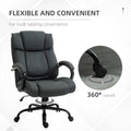 High Back Big And Tall Executive Office Chair 484Lbs With Wide Seat, Computer Desk Chair With Linen Fabric, Adjustable Height, Swivel Wheels, Charcoal Grey Charcoal Grey Polyester