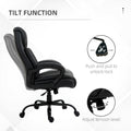 Big And Tall 400Lbs Executive Office Chair With Wide Seat, Computer Desk Chair With High Back Pu Leather Ergonomic Upholstery, Adjustable Height And Swivel Wheels, Black Black Faux Leather