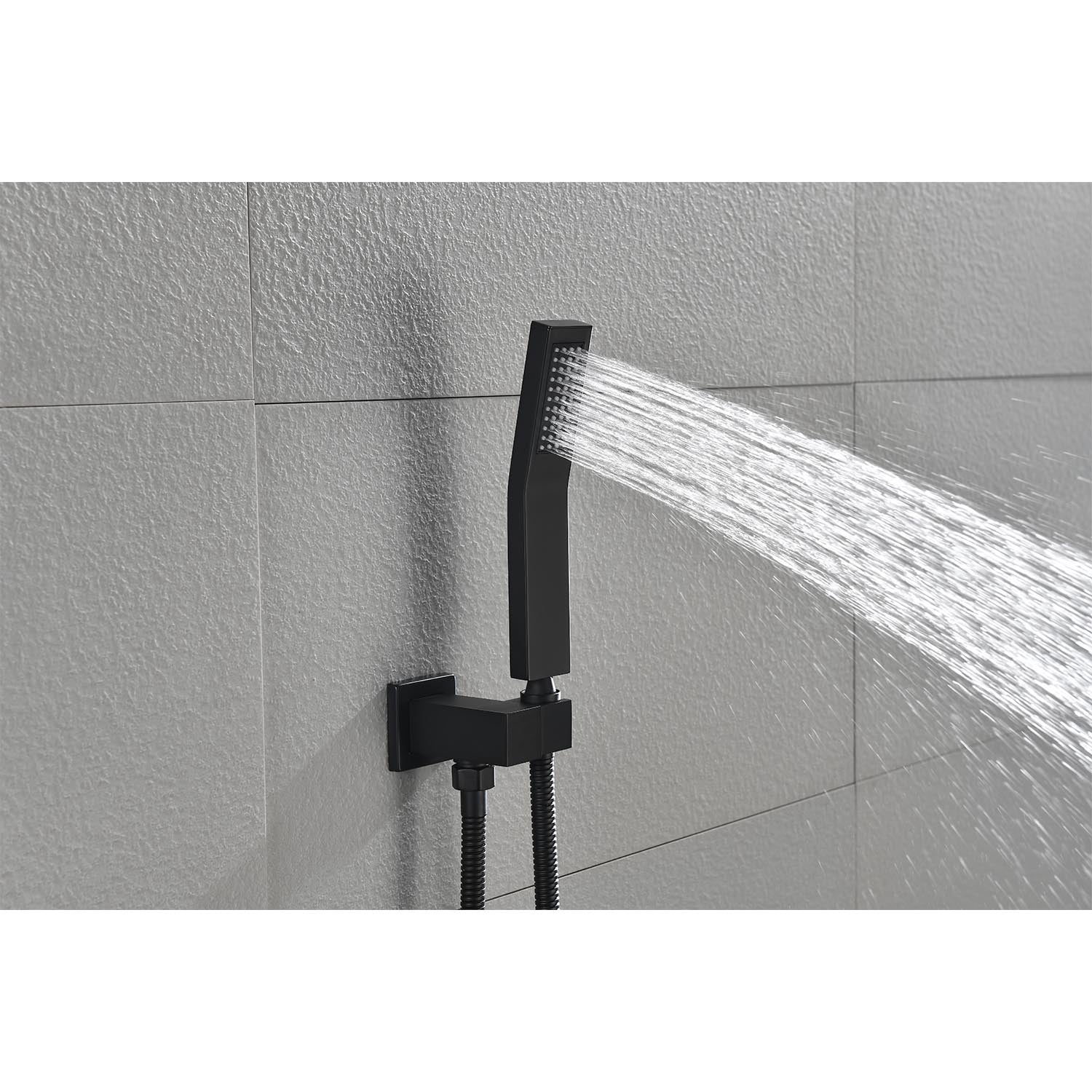 16" Rain Shower Head Systems Wall Mounted Shower One Matte Black Wall Mounted Bathroom Brass
