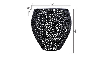 Et3403 18 Side Table Black Black Contemporary,Modern Aluminium Aluminium