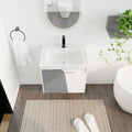 24 Inch Wall Mounted Bathroom Vanity With Sink, For Small Bathroom Kd Packing White 2 Bathroom Wall Mounted Modern Plywood