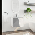 24 Inch Wall Mounted Bathroom Vanity With Sink, For Small Bathroom Kd Packing White 2 Bathroom Wall Mounted Modern Plywood