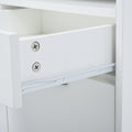 Mobile Storage Cabinet Organizer With Drawer And Cabinet, Printer Stand With Castors, White White Mdf