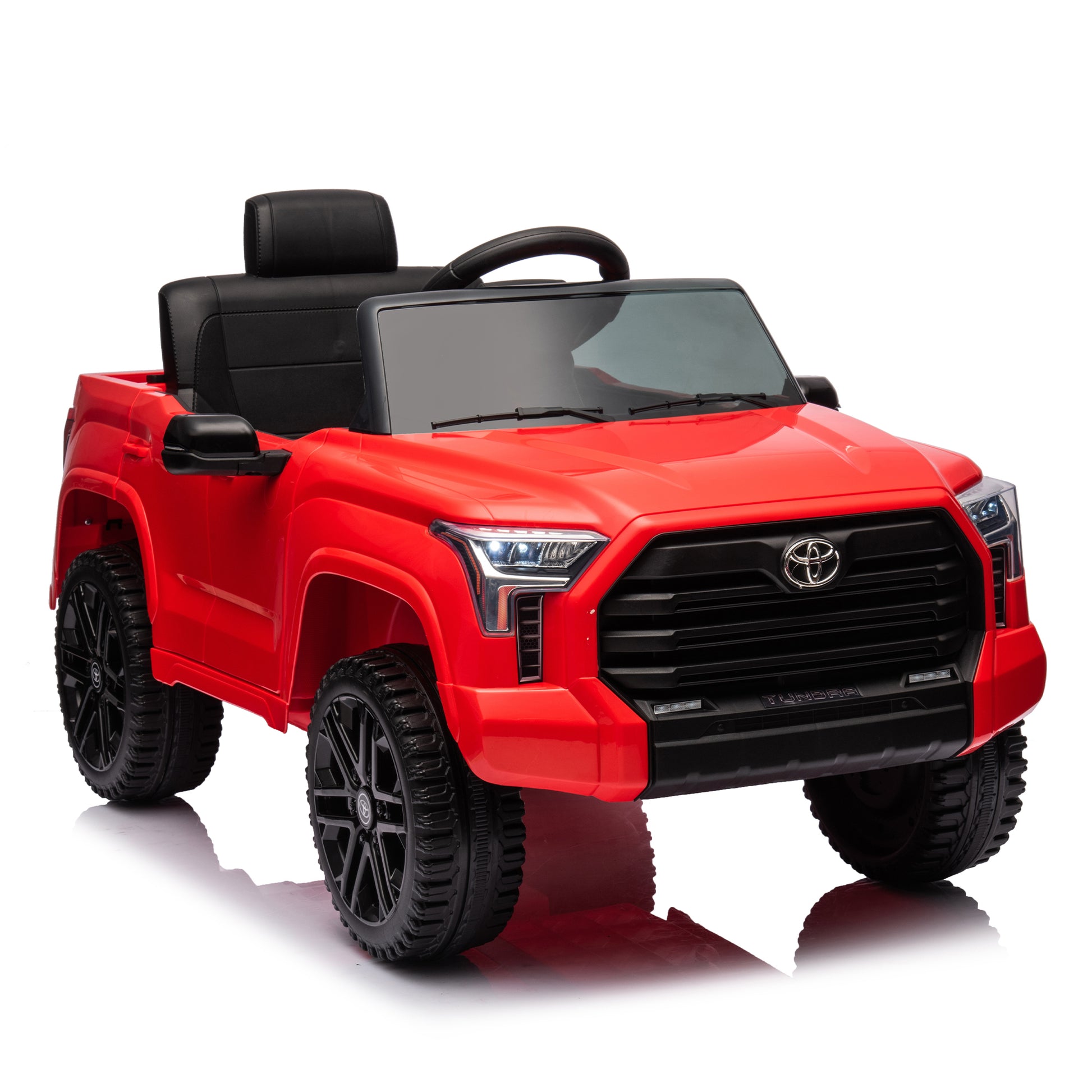 Officially Licensed Toyota Tundra Pickup,Electric Pickup Car Ride On For Kid, 12V Electric Ride On Toy,2.4G W Parents Remote Control,Electric Car For Kids,Three Speed Adjustable,Power Display Red Plastic