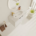 36 Inch Wall Mounted Bathroom Vanity With Sink, Soft Close Doors Kd Packing White 2 Bathroom Wall Mounted Modern Plywood