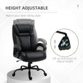 Big And Tall 400Lbs Executive Office Chair With Wide Seat, Computer Desk Chair With High Back Pu Leather Ergonomic Upholstery, Adjustable Height And Swivel Wheels, Black Black Faux Leather