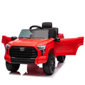 Officially Licensed Toyota Tundra Pickup,Electric Pickup Car Ride On For Kid, 12V Electric Ride On Toy,2.4G W Parents Remote Control,Electric Car For Kids,Three Speed Adjustable,Power Display Red Plastic