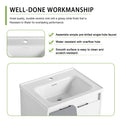 24 Inch Wall Mounted Bathroom Vanity With Sink, For Small Bathroom Kd Packing White 2 Bathroom Wall Mounted Modern Plywood