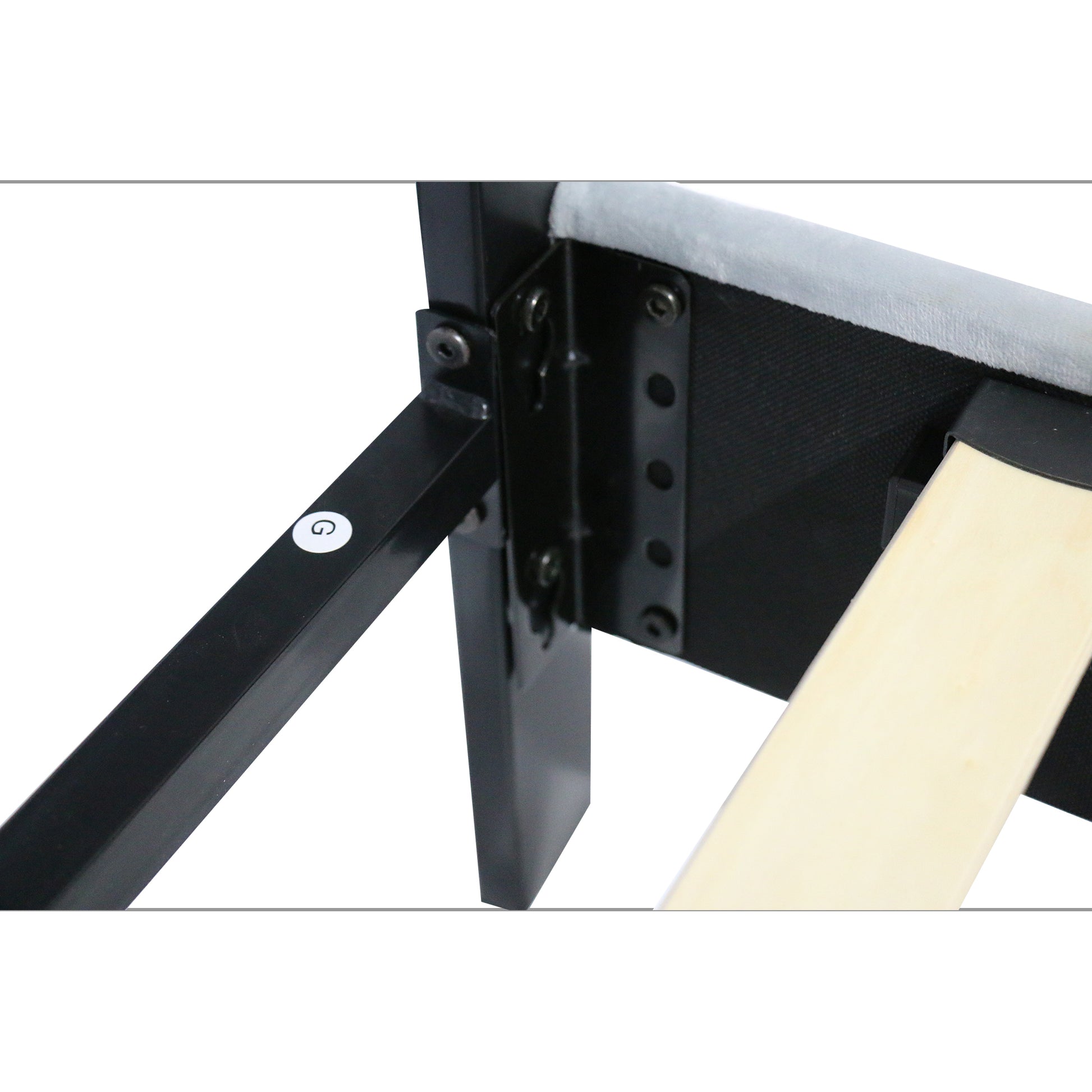 Queen Size Upholstered Platform Bed Frame With Pull Point Tufted Headboard, Strong Wood Slat Support, Mattress Foundation, No Box Spring Needed, Easy Assembly, Gray Gray Velvet