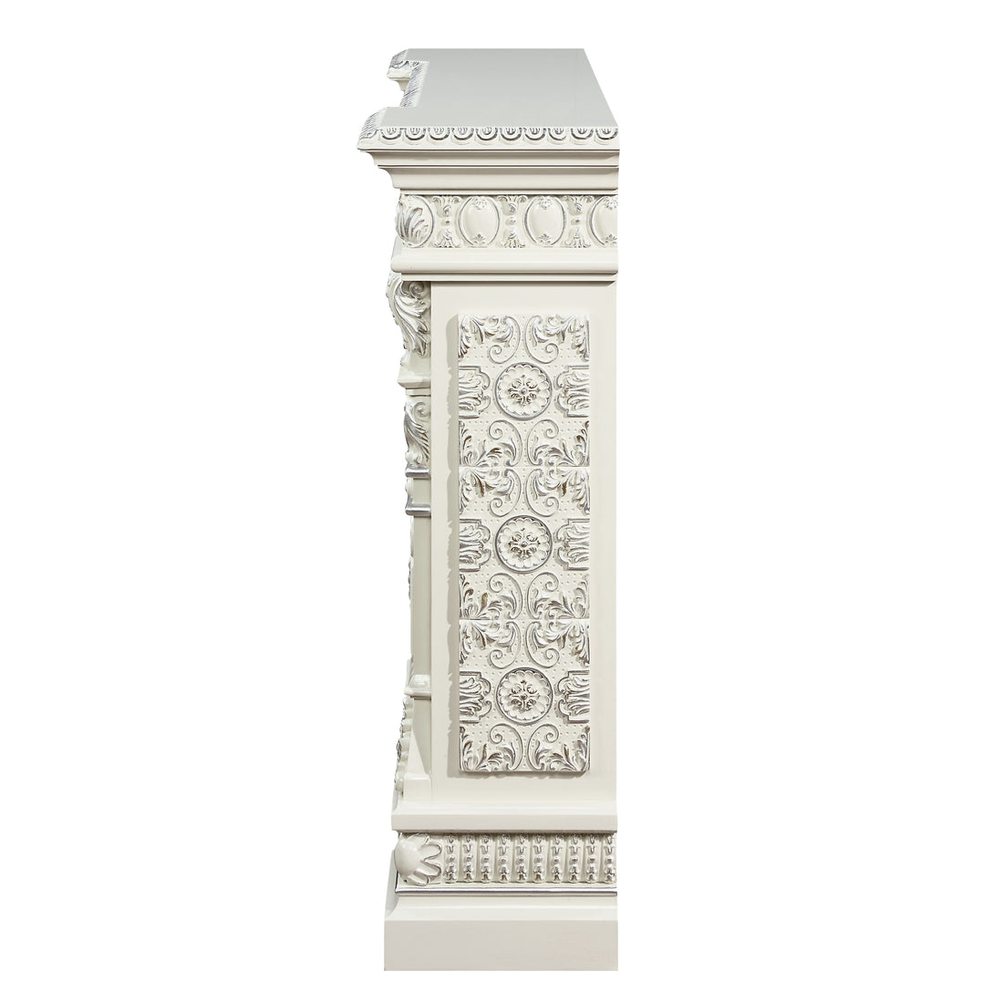 Vanaheim Fireplace Antique White Finish Ac01617 Antique White Mdf