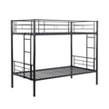 Metal Bunk Bed Black Black Metal