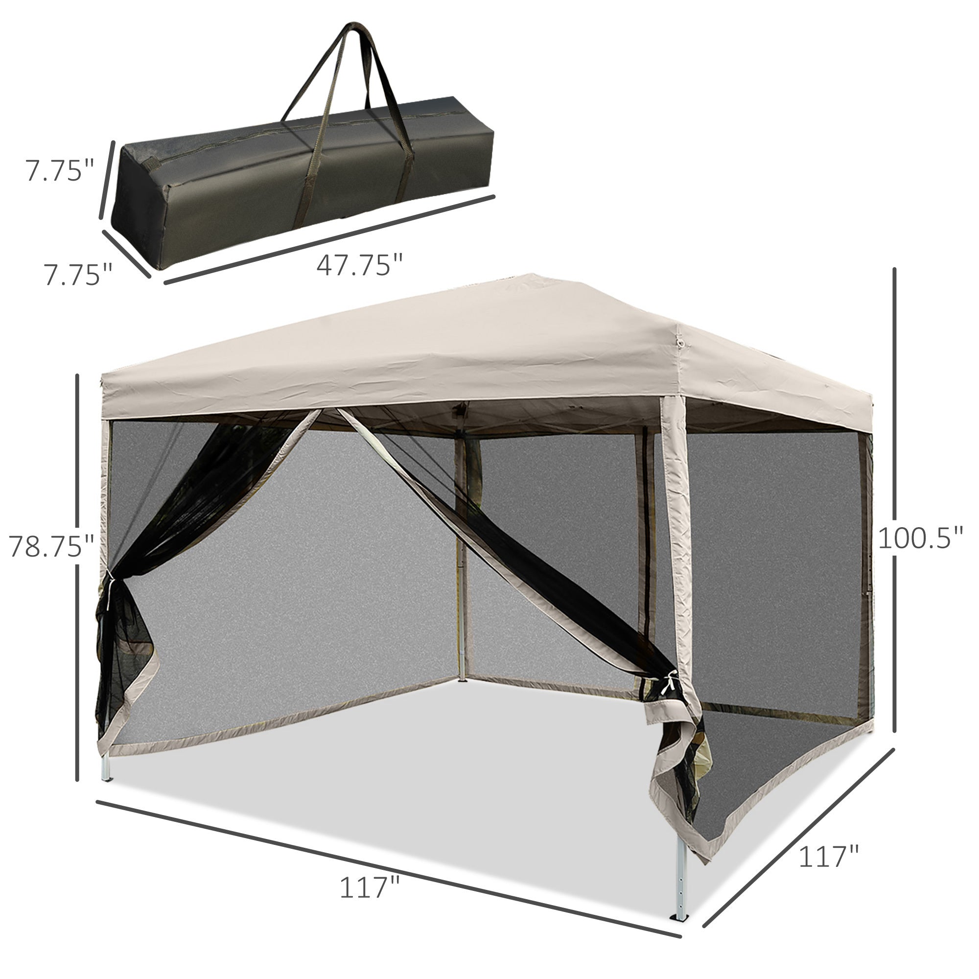 210d Oxford 10' x 10' Pop Up Canopy Tent with