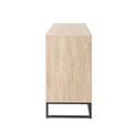 3 Door Cabinet, Accent Storage Cabinet, Suitable For Living Room, Bedroom, Dining Room, Study Natural Particle Board