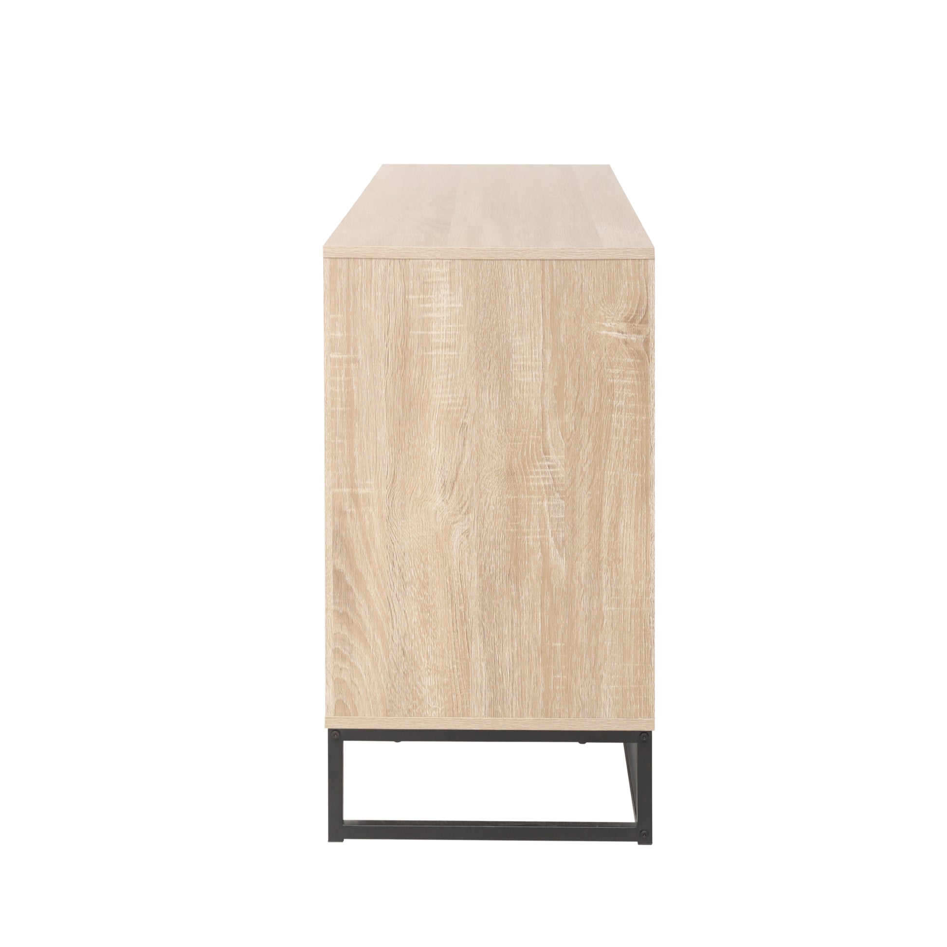 3 Door Cabinet, Accent Storage Cabinet, Suitable For Living Room, Bedroom, Dining Room, Study Natural Particle Board