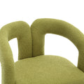 Coolmore 360 Degree Swivel Cuddle Barrel Accent Chairs, Round Armchairs With Wide Upholstered, Fluffy Fabric Chair For Living Room, Bedroom, Office, Waiting Rooms Olive Green Boucle Olive Green Foam Boucle