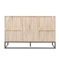 2 Door 3 Drawer Cabinet, Accent Storage Cabinet, Suitable For Living Room, Bedroom, Dining Room, Study Natural Particle Board