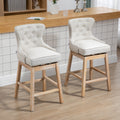 Upholstered Fabric Bar Height Bar Stools, 180 Swivel Trim Pub Chairs, 30