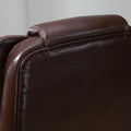 High Back Massage Office Chair With 6 Point Vibration, 5 Modes, Executive Chair, Pu Leather Swivel Chair With Reclining Back, And Retractable Footrest, Brown Brown Pu Leather