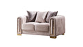 Impreza Modern Style Loveseat in Beige beige-velvet-wood-primary living