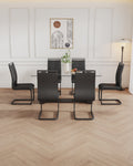 Table And Chair Set, 1 Table With 6 Black Chairs. 0.4 