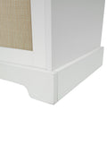 Hall Tree With Bench, Storage Cabinet, Suitable For Living Room, Entryway, Bedroom White Mdf