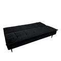 Gyuri 76'' Upholstered Sofa Black Velvet