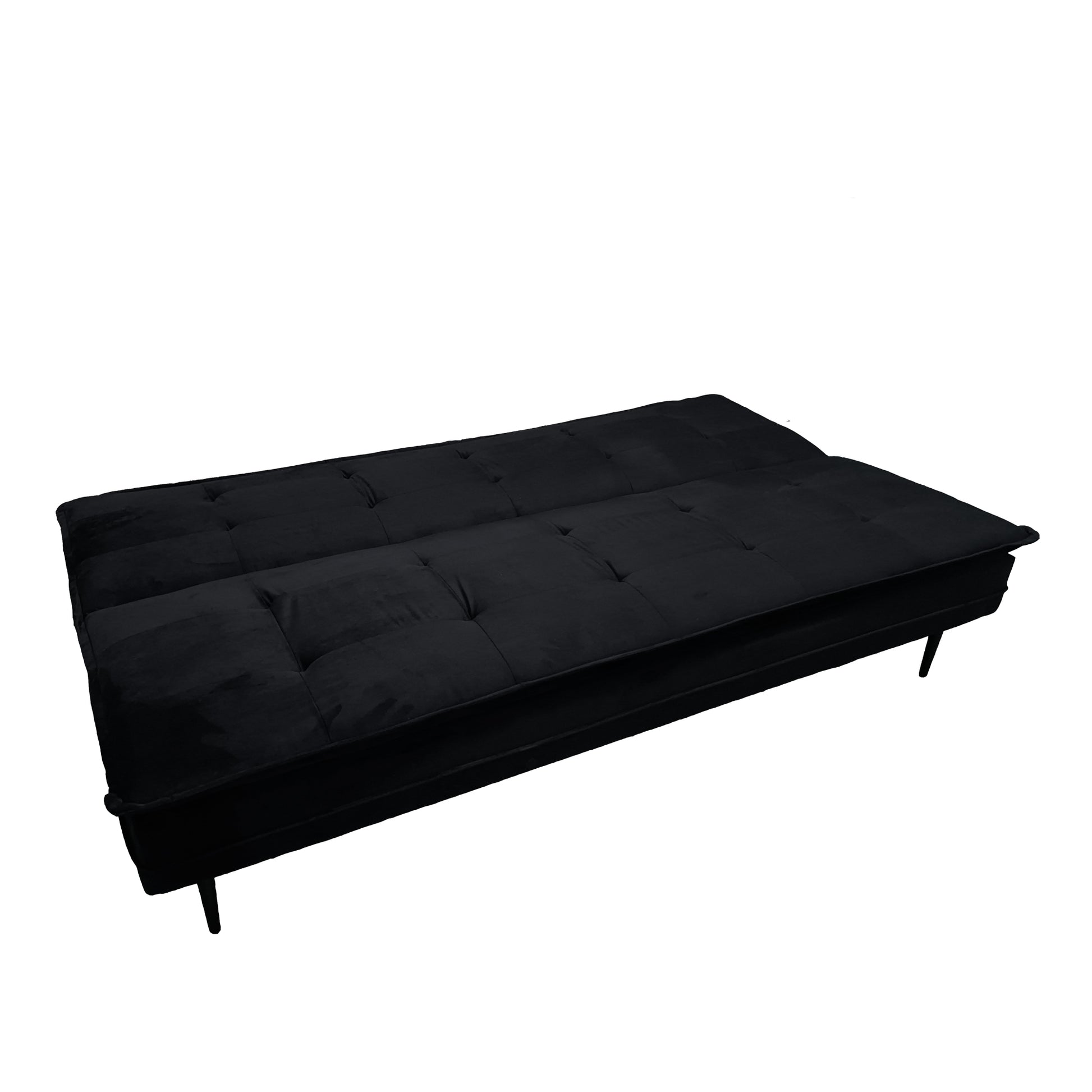 Gyuri 76'' Upholstered Sofa Black Velvet