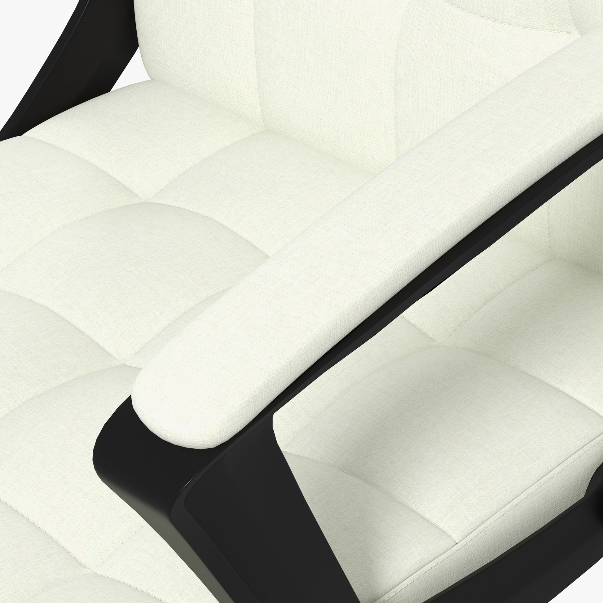 Fabric Office Chair, Computer Desk Chair, Swivel Task Chair With Arms, Adjustable Height, Swivel Wheels, Mid Back, Cream White Cream White Polyester