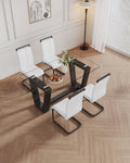 Table And Chair Set, 1 Table With 4 White Chairs. 0.4 