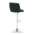 Coolmore Vintage Bar Stools With Back And Footrest Counter Height Dining Chairs 2Pc Set Emerald Boucle